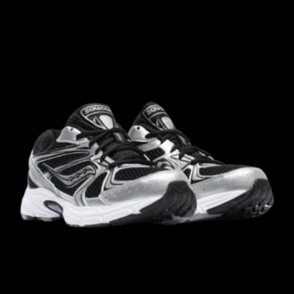 Saucony Ride Millennium Running Womens Size 7.5 Black Silver White